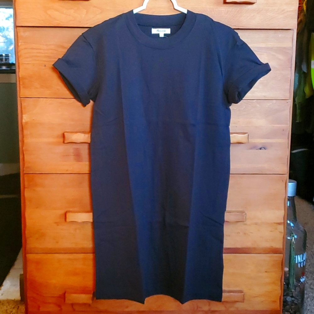🥳HP🥳 NWT Madewell: Tina T-shirt Dress, true black